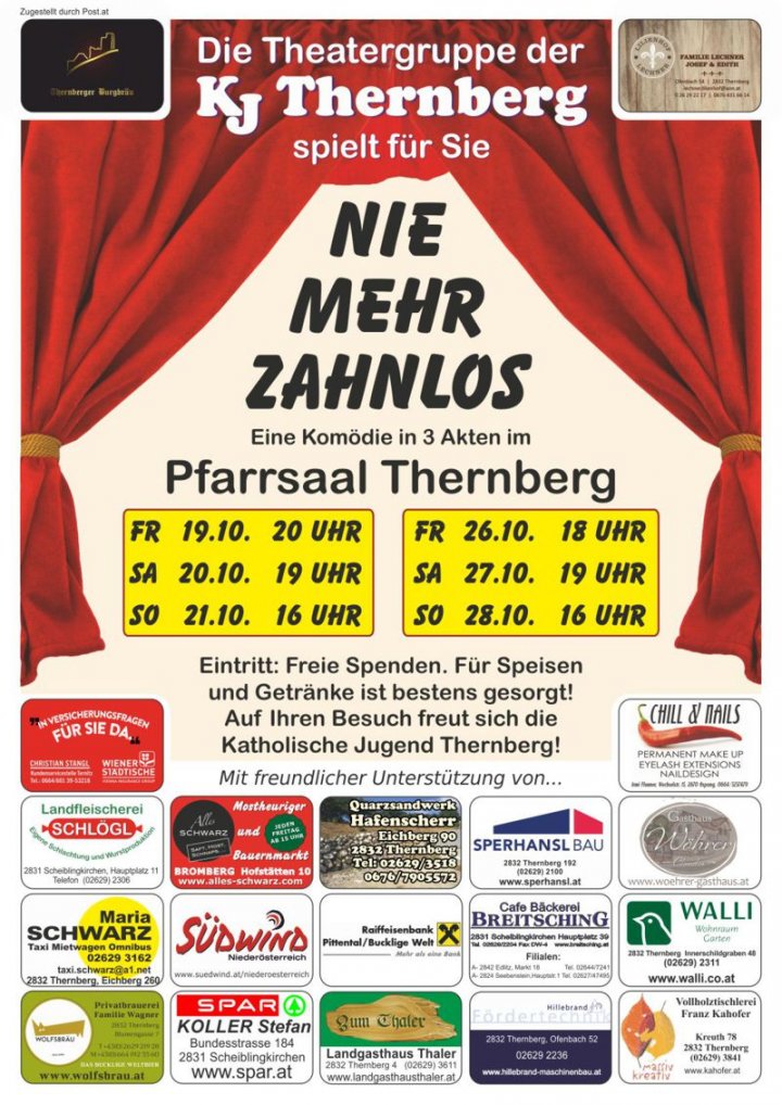 Theater der KJ-Thernberg: "Nie mehr zahnlos"